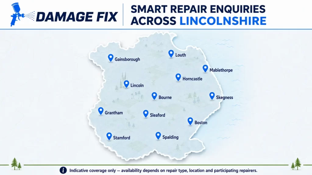 Indicative SMART Repair enquiry areas across Lincolnshire