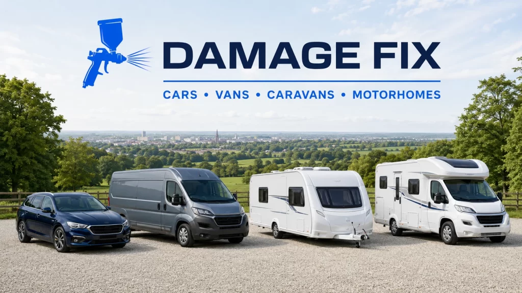 Cars, vans, caravans and motorhomes covered by Damage Fix