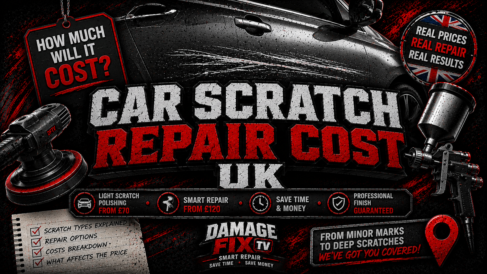 car scratch repair costs uk