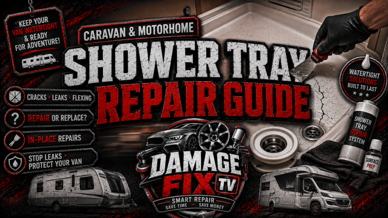 caravan shower tray repair