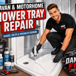 caravan and motorhome shower tray repair