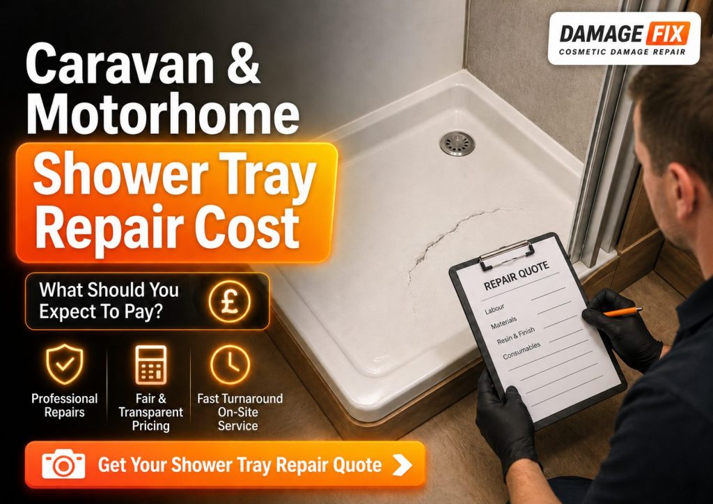 caravan and motorhome shower tray repair cost