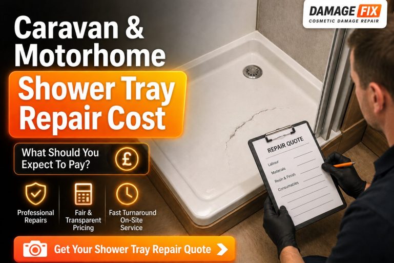 caravan and motorhome shower tray repair cost