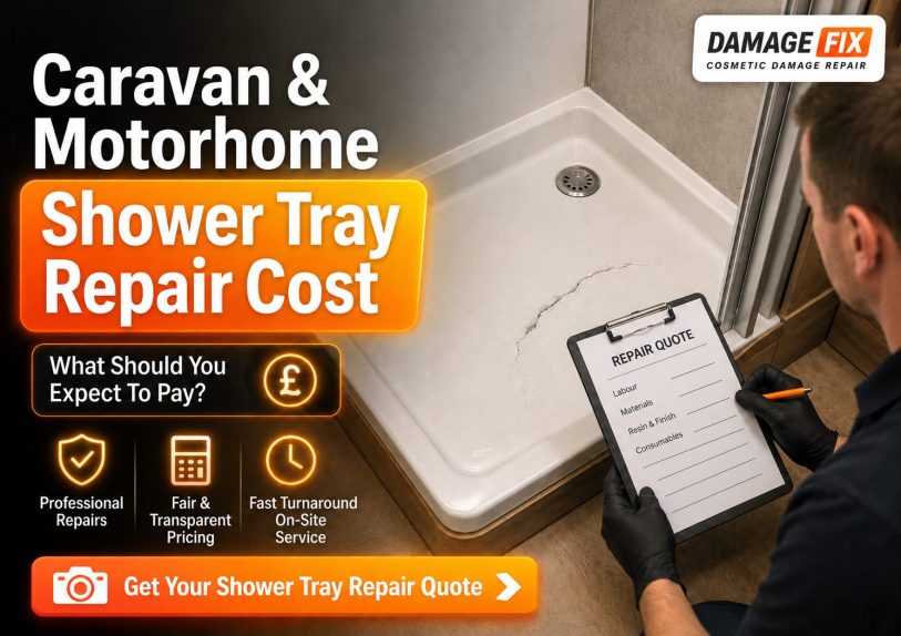 caravan and motorhome shower tray repair cost