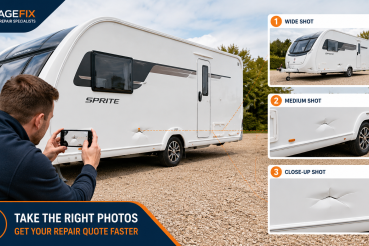 Photographing caravan and motorhome damage for a repair quote